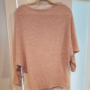 Super soft off the shoulder light peach sweater